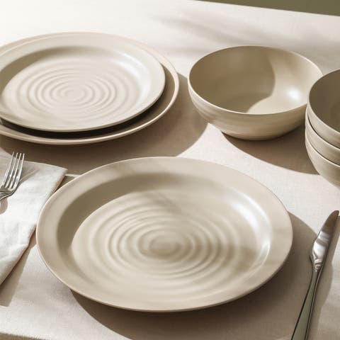 Orbit Stoneware 4-Piece Dinner Plate Set