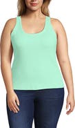 Lands' End Pointelle Rib UNeck Tank