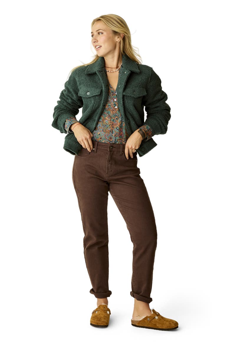 Rhea Boucle Trucker, Alternate, color, Pine
