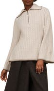 UGG® Rylynn Quarter Zip Cable Knit Sweater