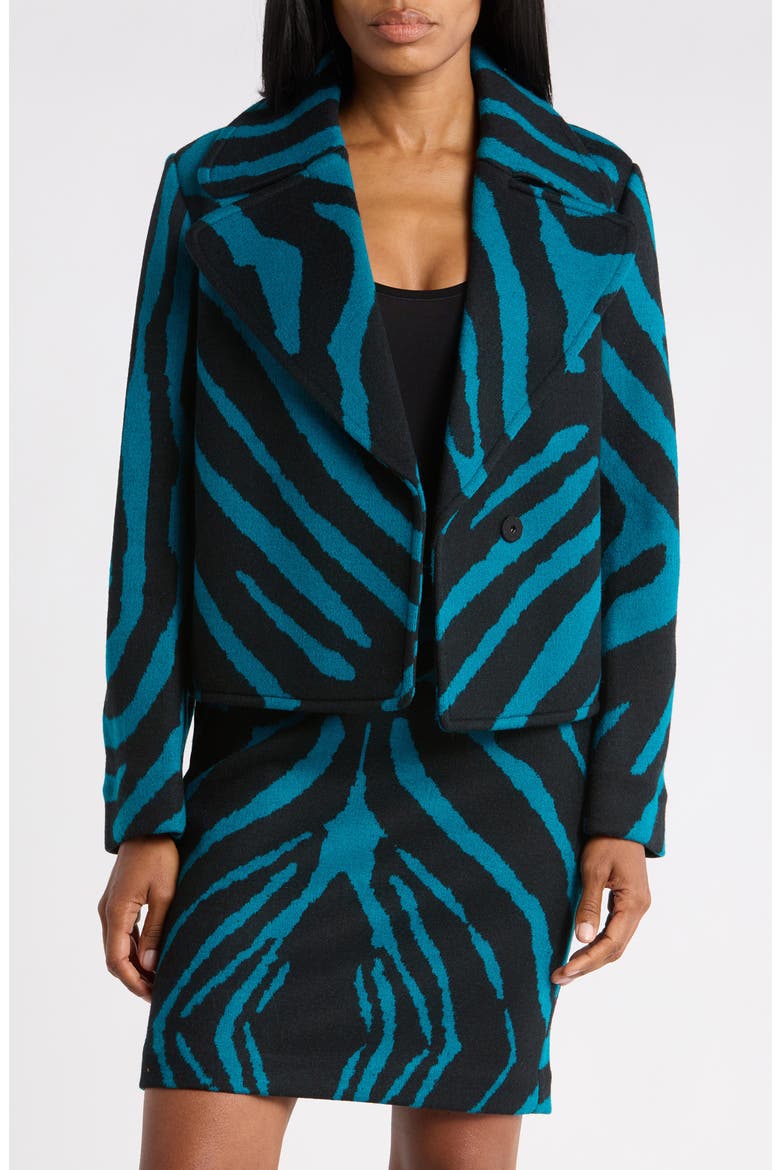 Yilia Wool Blend Coat, Main, color, ZEBRA INDIAN GREEN LG