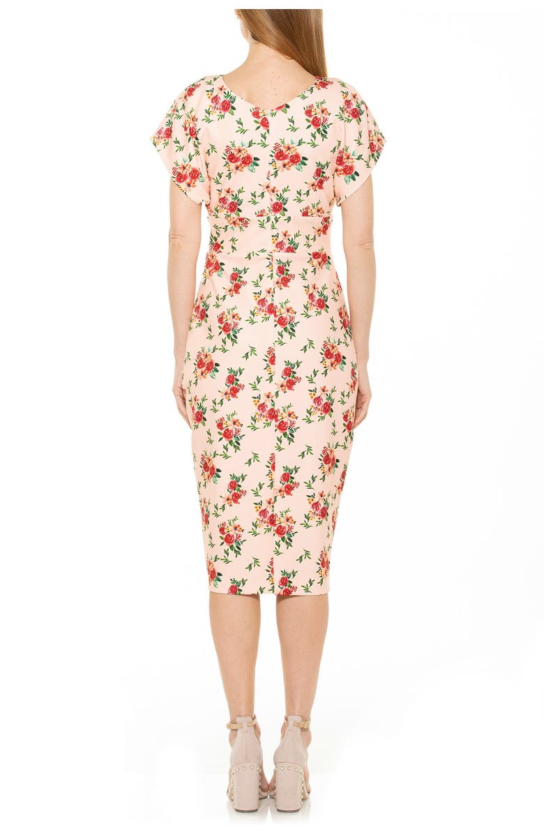 Alexia Admor Naomi Drape Sheath Dress, Alternate, color,