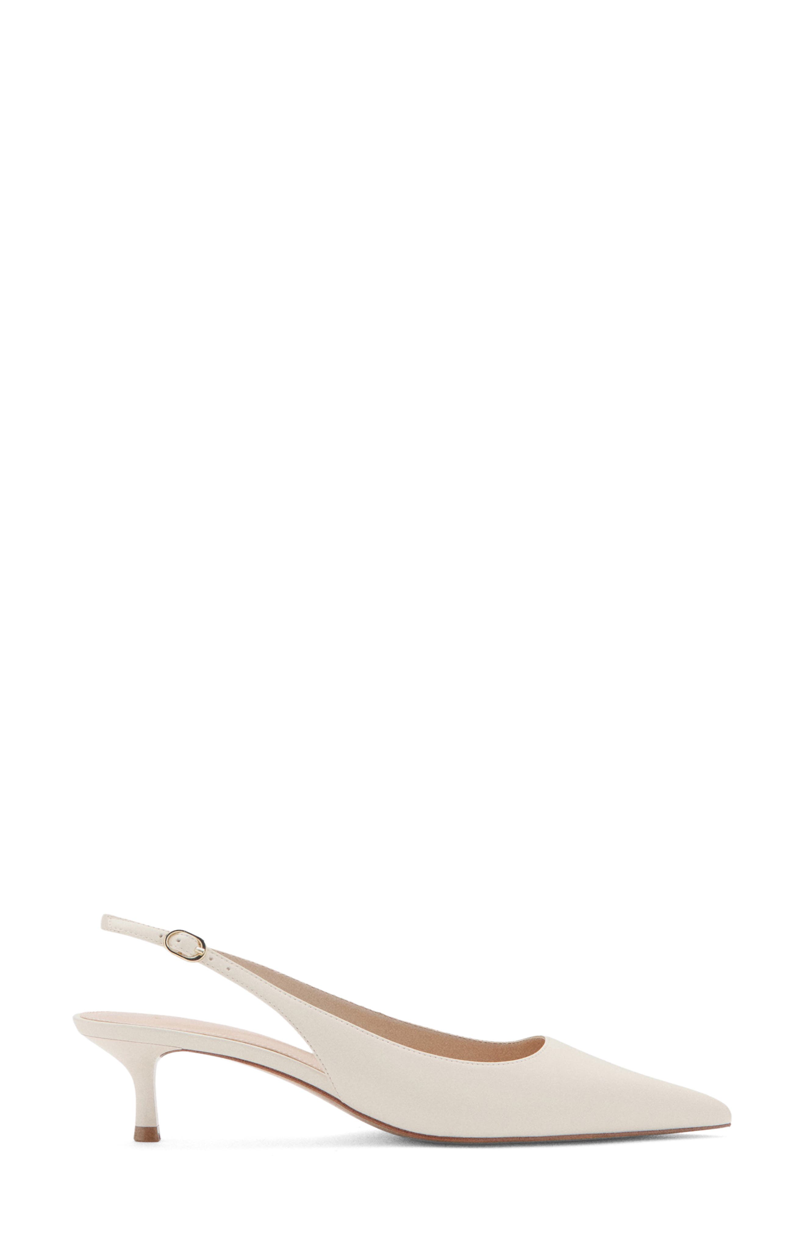 MANGO Mona Slingback Pump, Alternate, color, Ecru