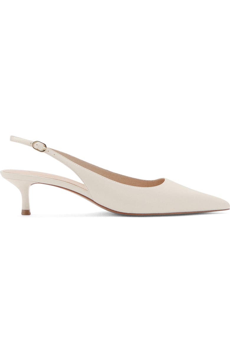 MANGO Mona Slingback Pump, Alternate, color, Ecru