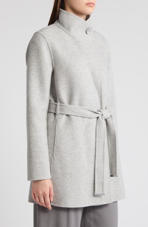 Soia & Kyo Kenia Funnel Neck Wool Blend Wrap Coat