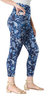 Roaman's Side-Pocket Essential Capri Legging