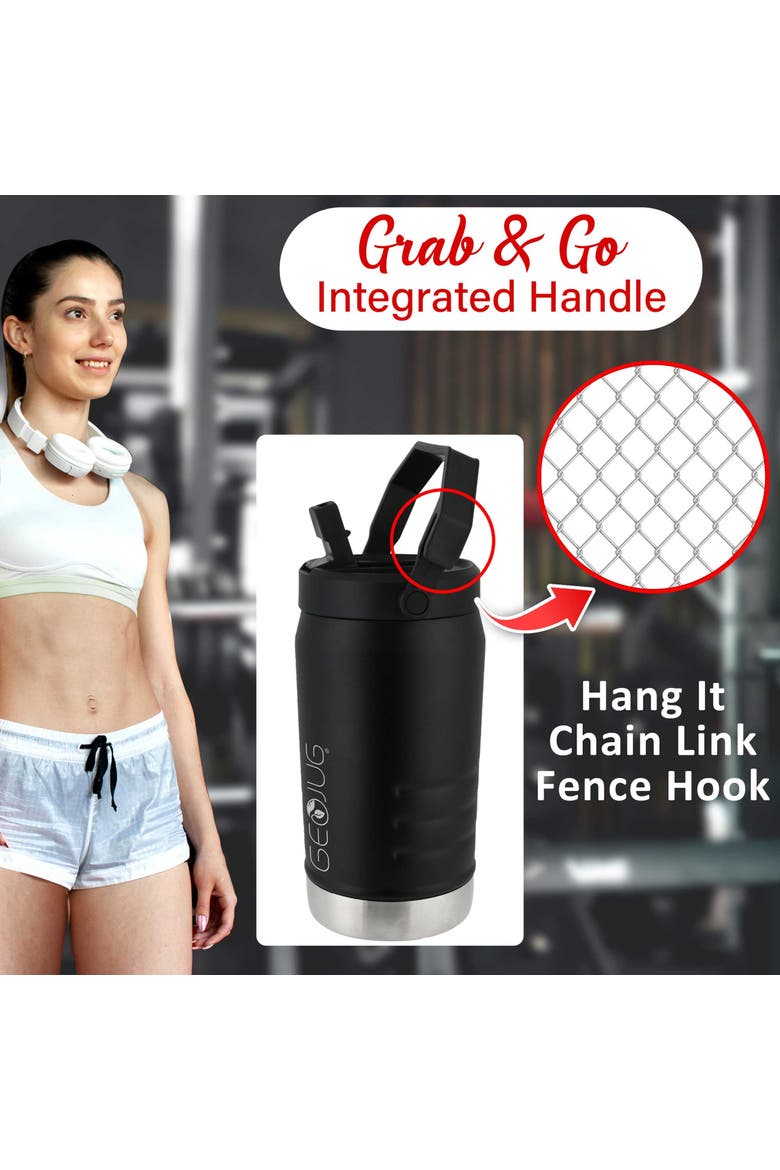 64oz Stainless Steel Insulated Sports Water Jug, Alternate, color, Black