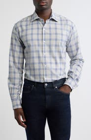 Peter Millar Preston Performance Flannel Button-Up Shirt