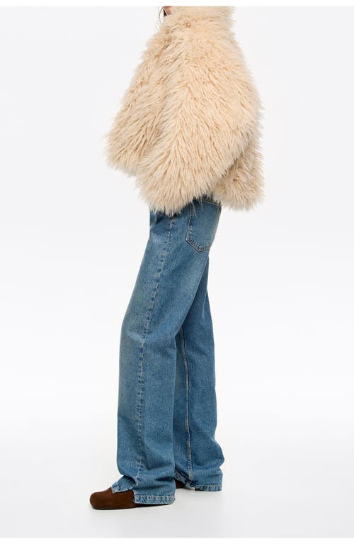 Bimba Y Lola Short Fur Jacket In Neutral
