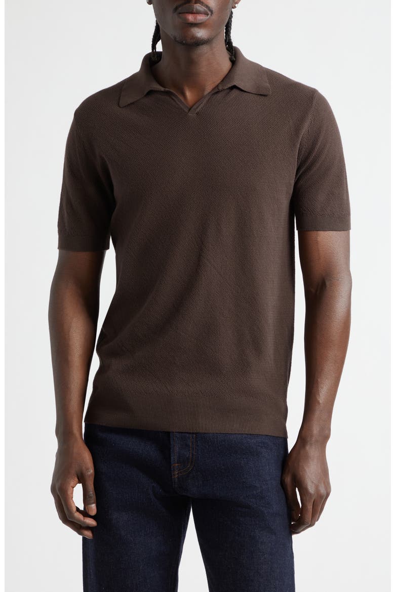 Garment Dye Cotton Polo, Main, color, BROWN