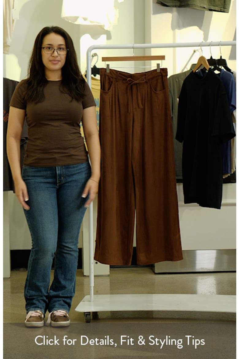 Alysia Faux Suede Drawstring Pants video