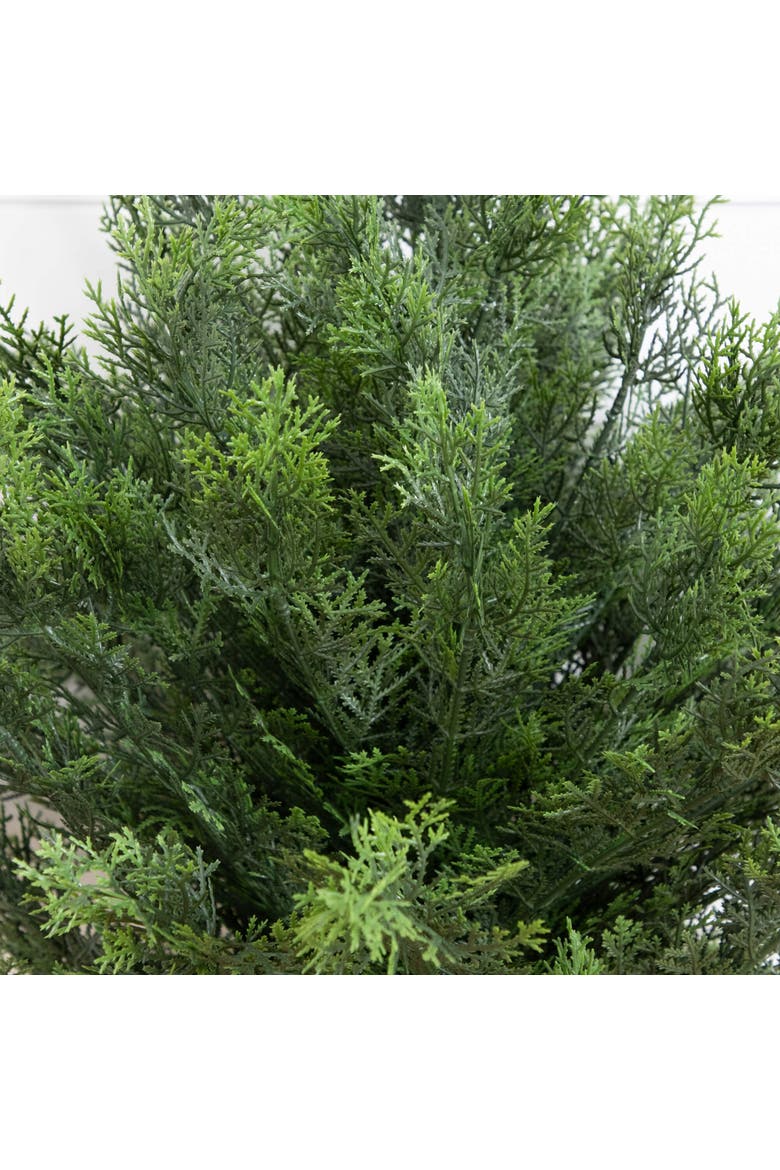 3-ft UV Resistant Artificial Cedar Bush with Integrated Ground Stake, Alternate, color, Green