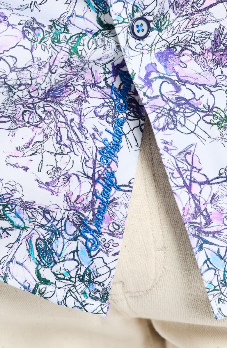 Robert Graham Crawford Short Sleeve Cotton Button-Up Shirt, Alternate, color, Multi