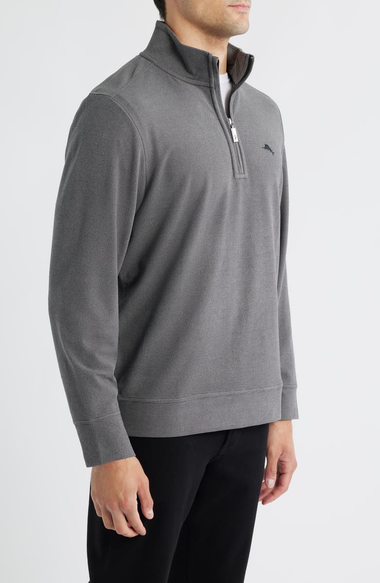 Tommy Bahama Brighton Point Half Zip Pullover, Alternate, color, Carbon Grey