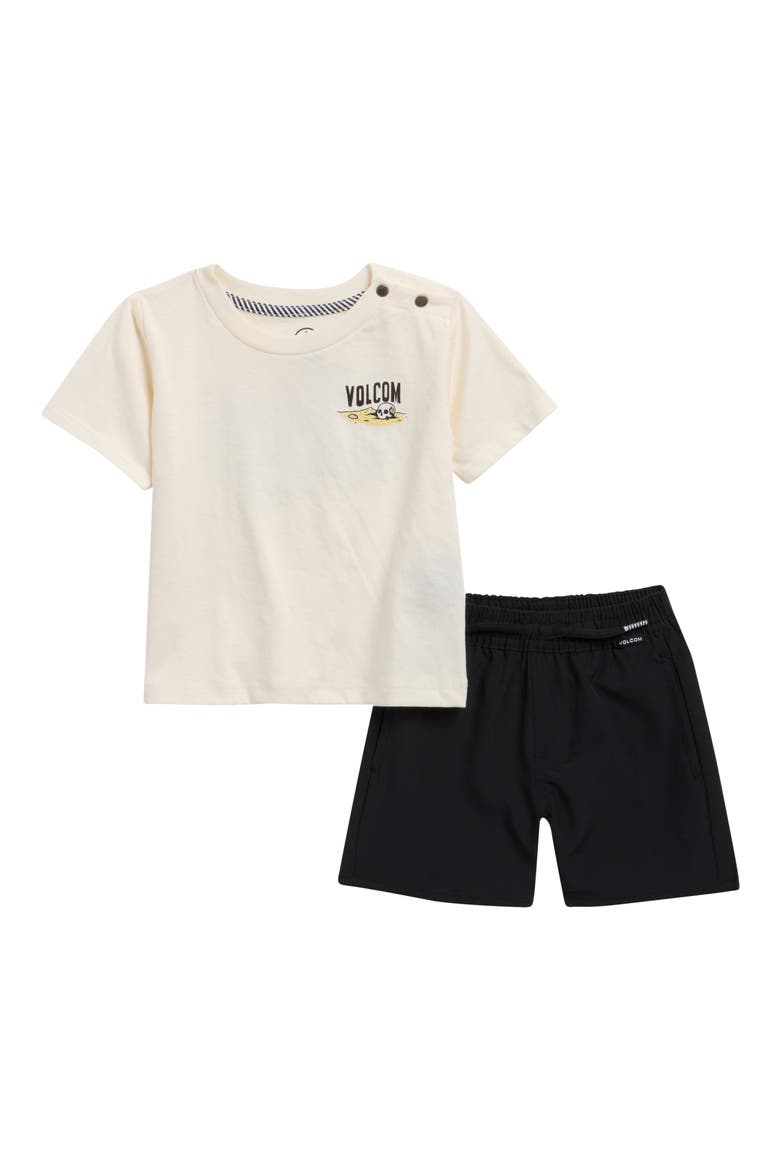 Graphic T-Shirt & Shorts Set, Main, color, WHITE