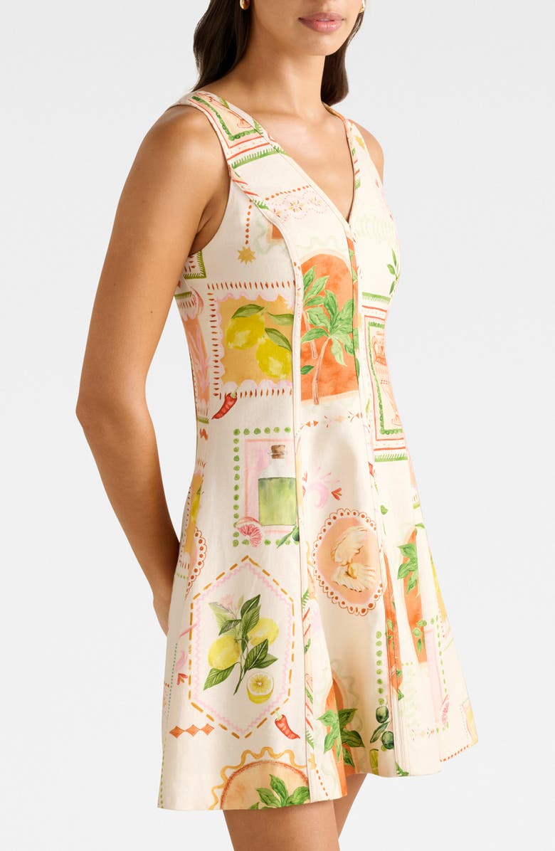 Ever New Fran Fit & Flare Minidress, Alternate, color, Almada Holiday