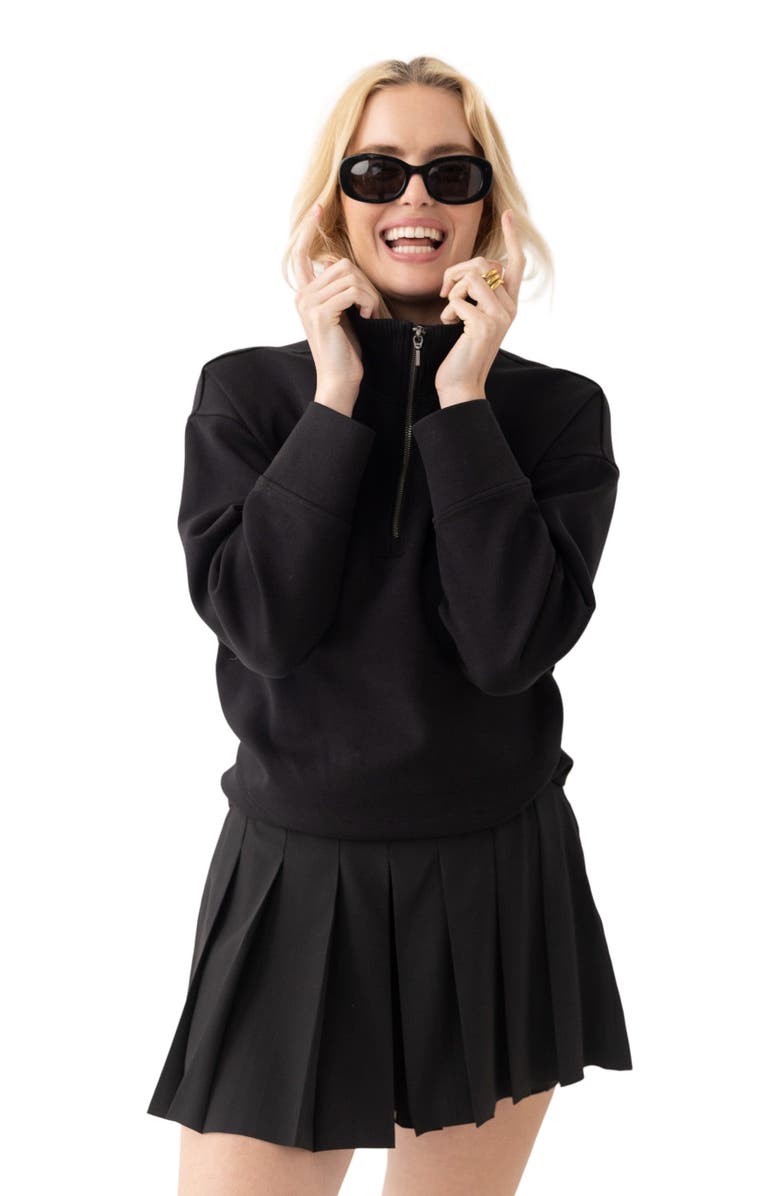 Honors The Half-Zip Pullover, Alternate, color, Black