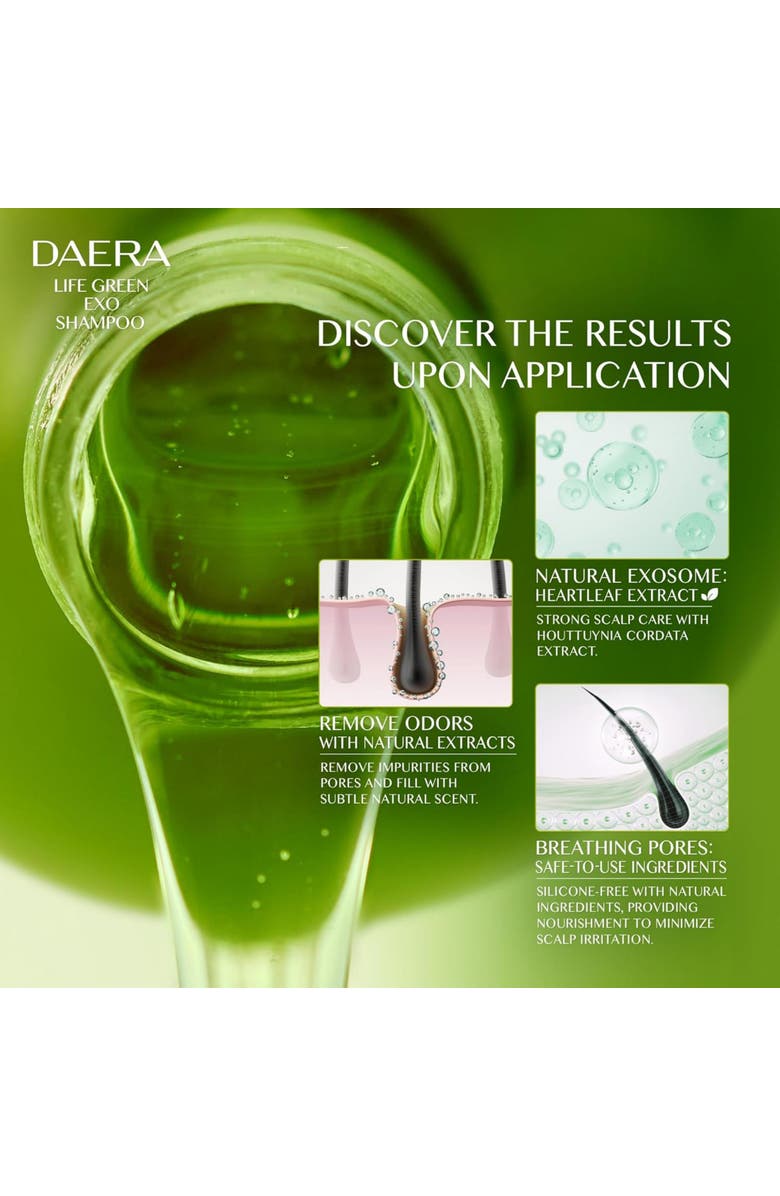DAERA Life Green Exo Shampoo for Thinning Hair Thickening, 10.24 fl oz, Alternate, color, Green