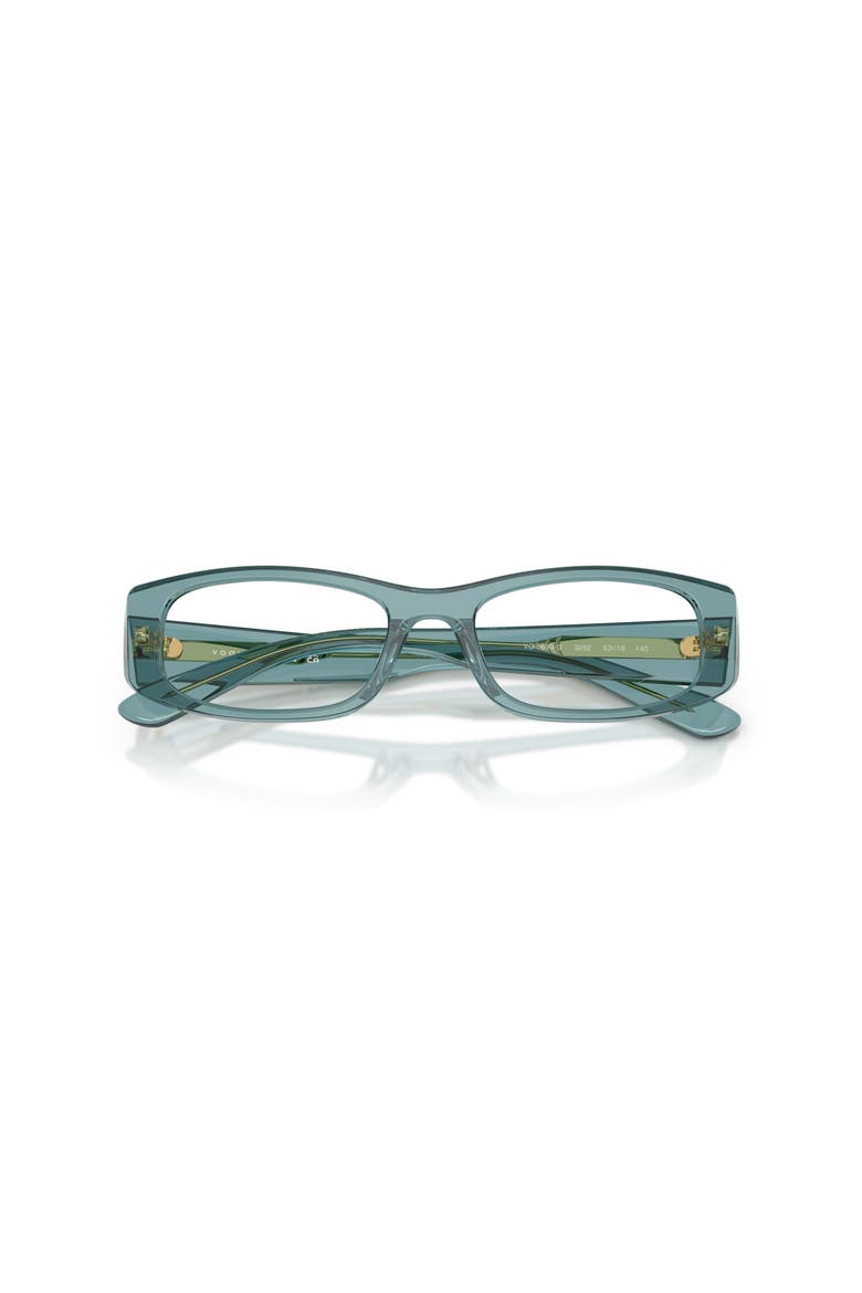 53mm Rectangle optical glasses, Alternate, color, Blue