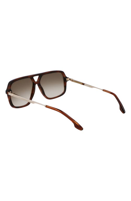 Victoria Beckham V Line 58mm Navigator Sunglasses In Brown