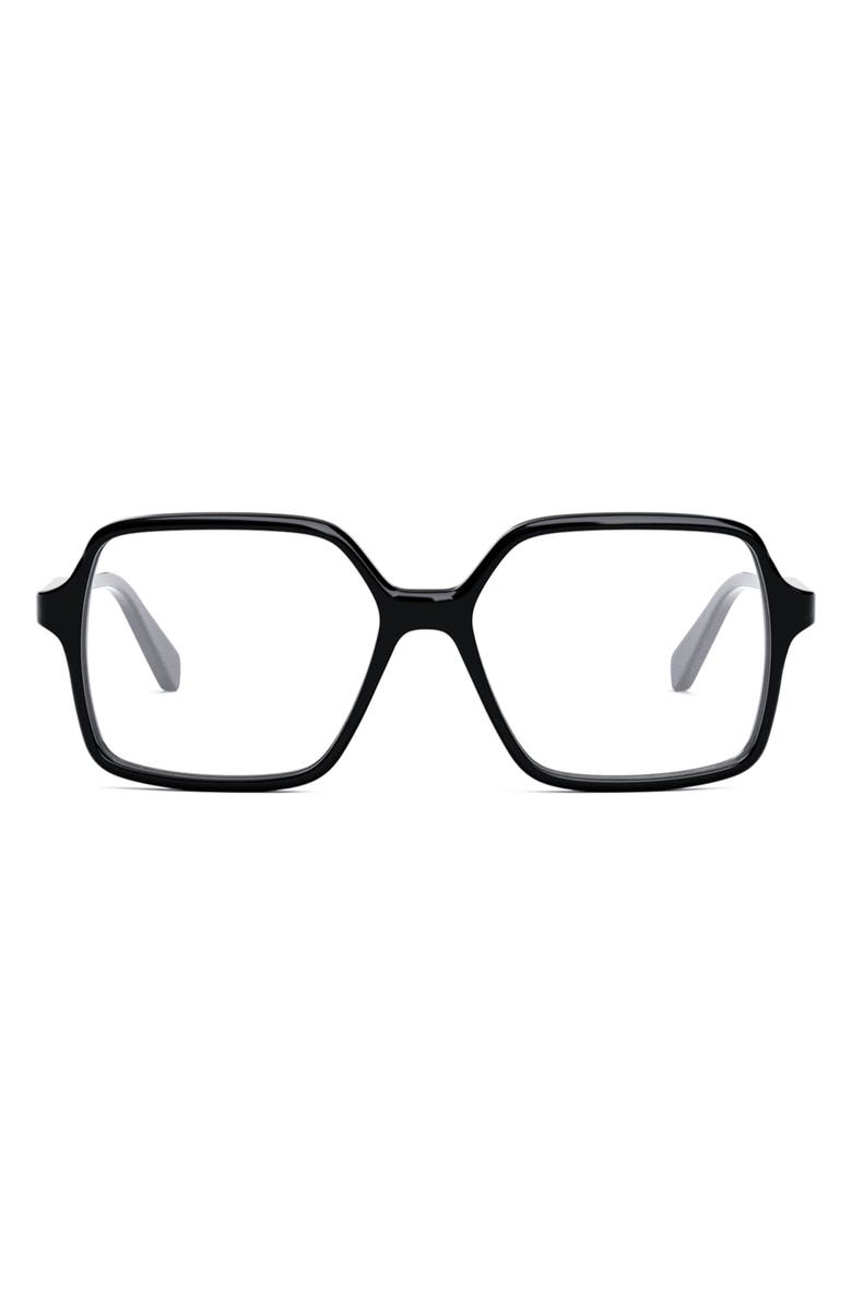 CELINE Thin 2 Dots 55mm Square Optical Glasses, Main, color,