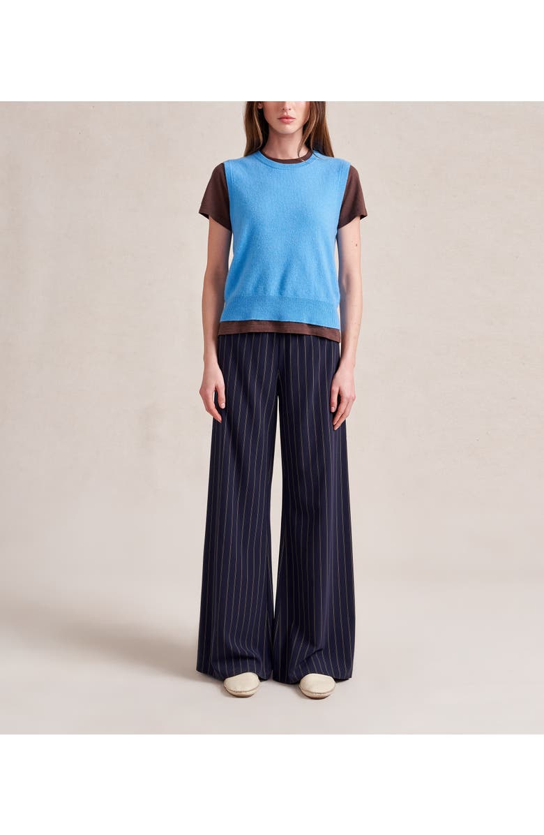 La Ligne Roman Pant, Main, color, Navy/Tan