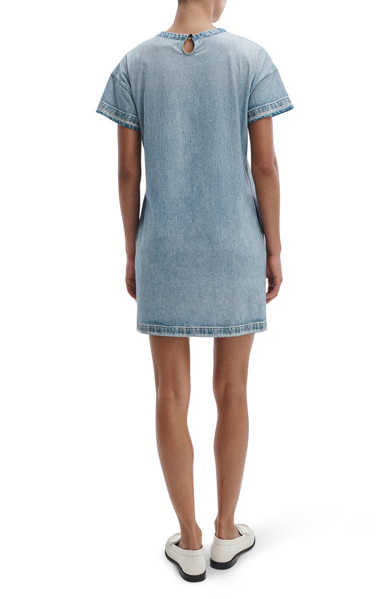 rag & bone rb Miramar Kelly Cotton Faux Denim T-Shirt Dress, Alternate, color, Seaside