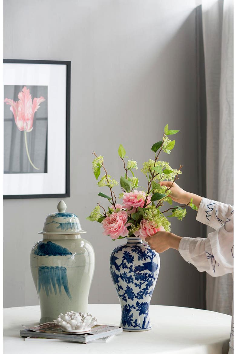 Ren Bird Vase, Alternate, color, BLUE