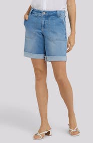 NYDJ Diana Relaxed Fit Cuffed Denim Shorts