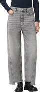 AllSaints Fox High Waist Raw Hem Wide Leg Jeans