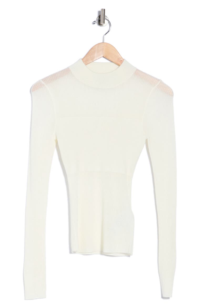 Mock Neck Sweater, Main, color, OPEN WHITE