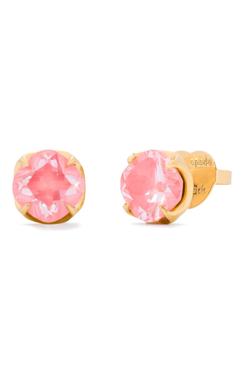 Kate Spade New York pop of joy spade flower stud earrings, Main, color, Light Coral