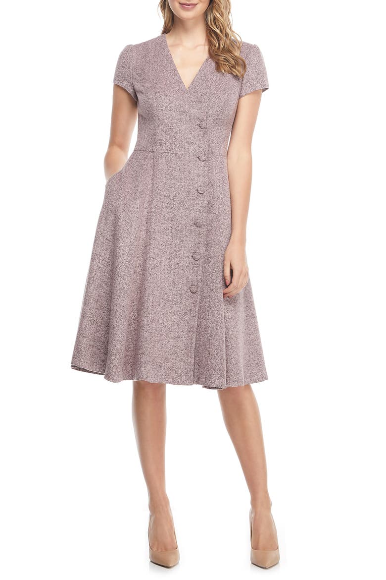 Agatha Dainty Tweed Dress, Alternate, color, PINK