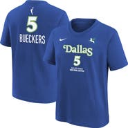 Nike Youth Nike Paige Bueckers Blue Dallas Wings Rebel Edition Name & Number T-Shirt