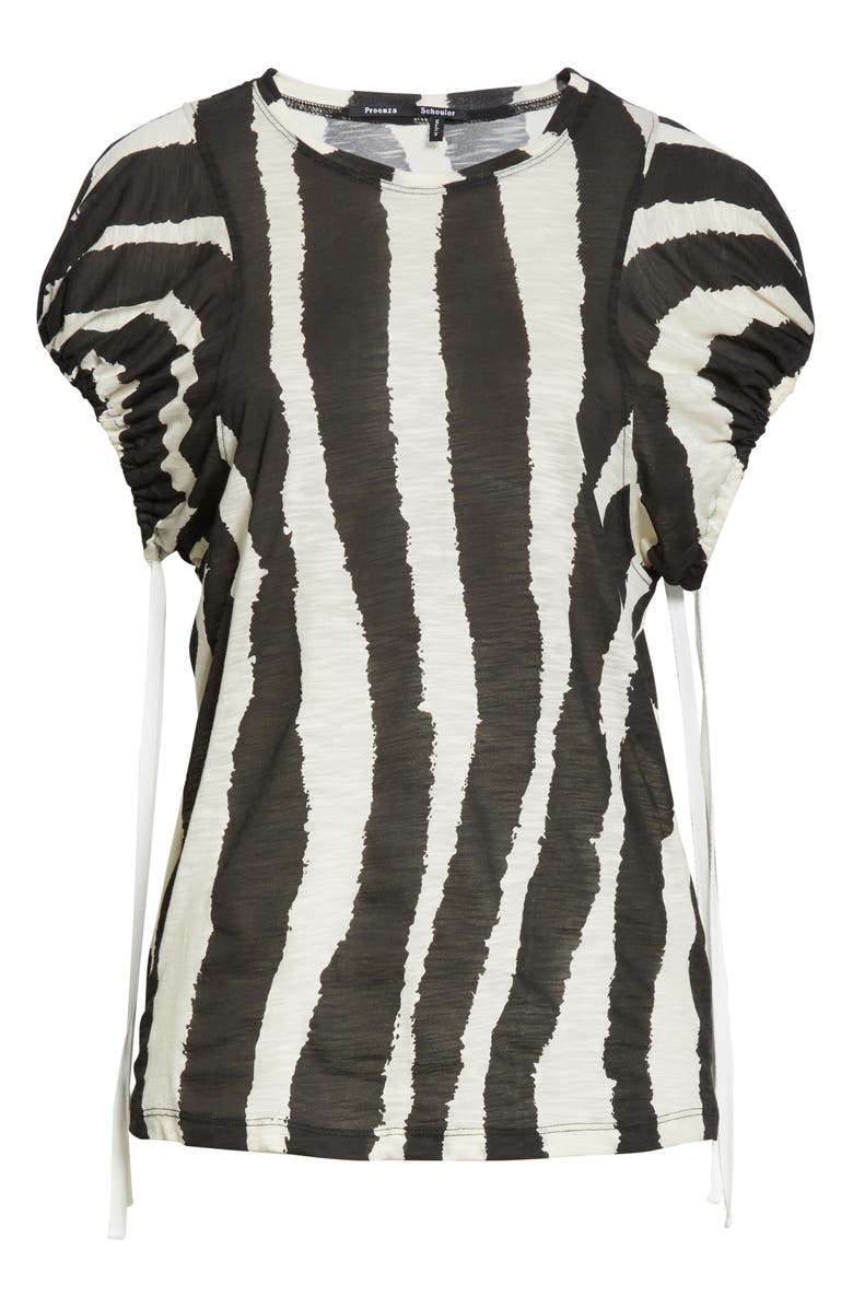Proenza Schouler Logo Graphic Puff Sleeve Top, Alternate, color,