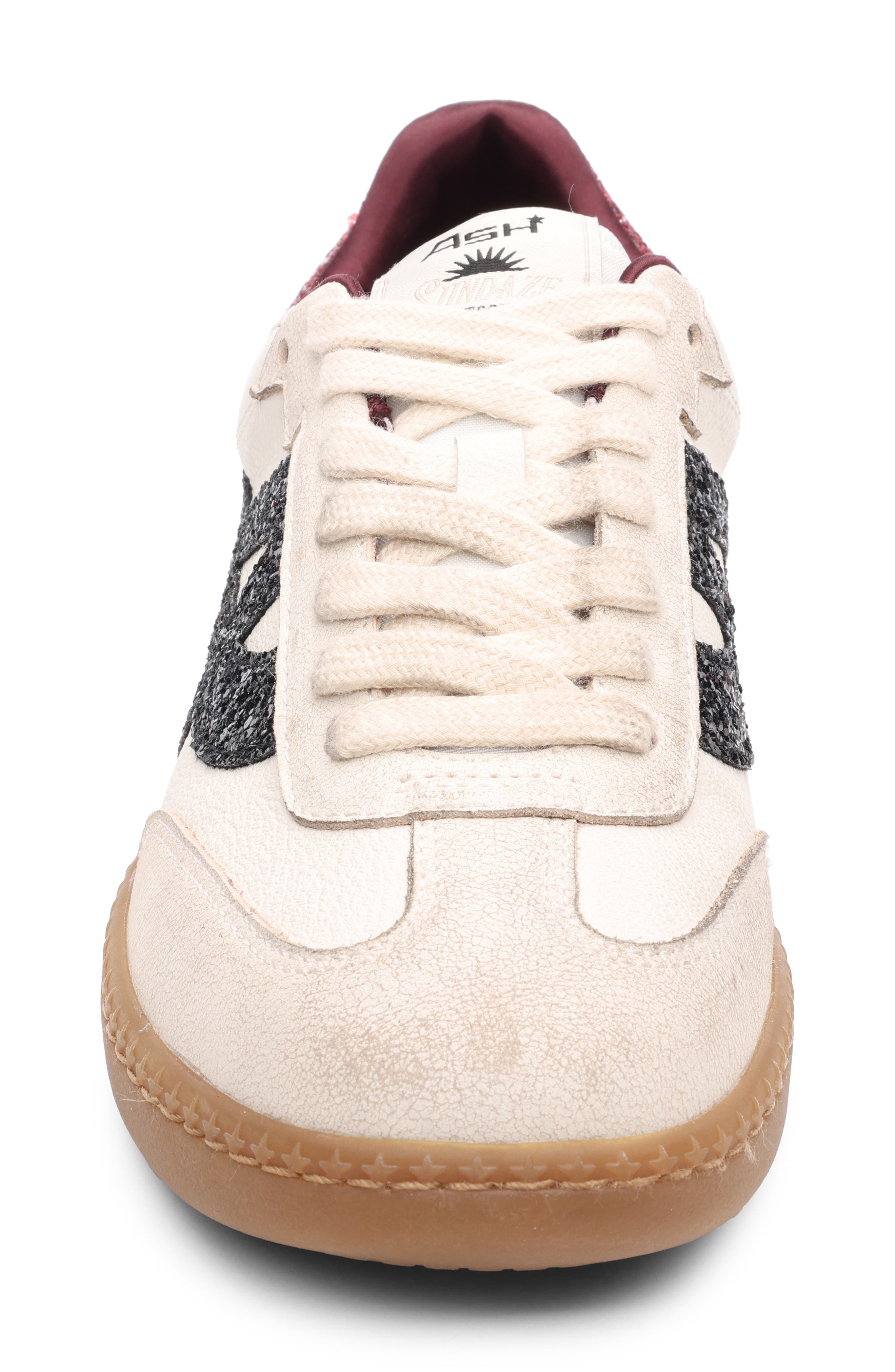 Sunset Retro Sneaker, Alternate, color, BEIGE-WHITE/ BLACK/ GARNET