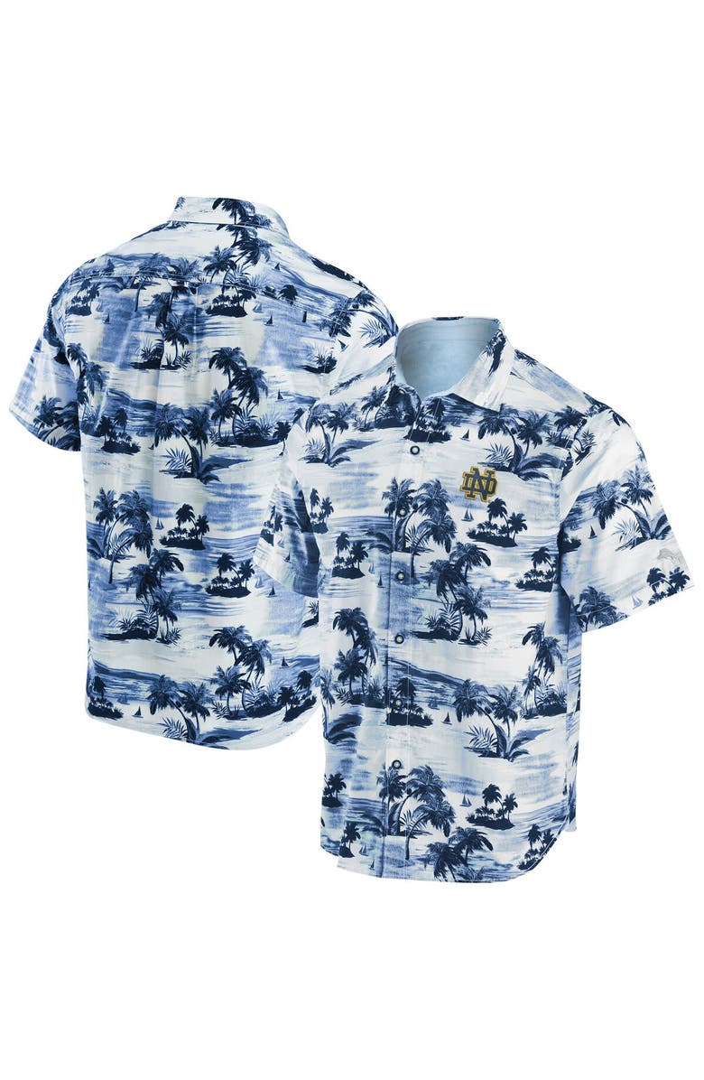 Tommy Bahama Men's Tommy Bahama Navy Notre Dame Fighting Irish Tropical Horizons Button-Up Shirt, Main, color,