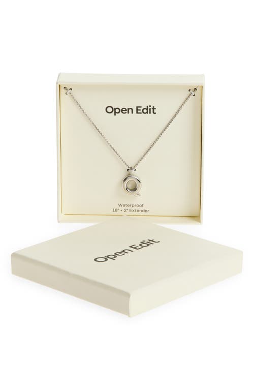 Open Edit Waterproof Bubble Initial Pendant Necklace