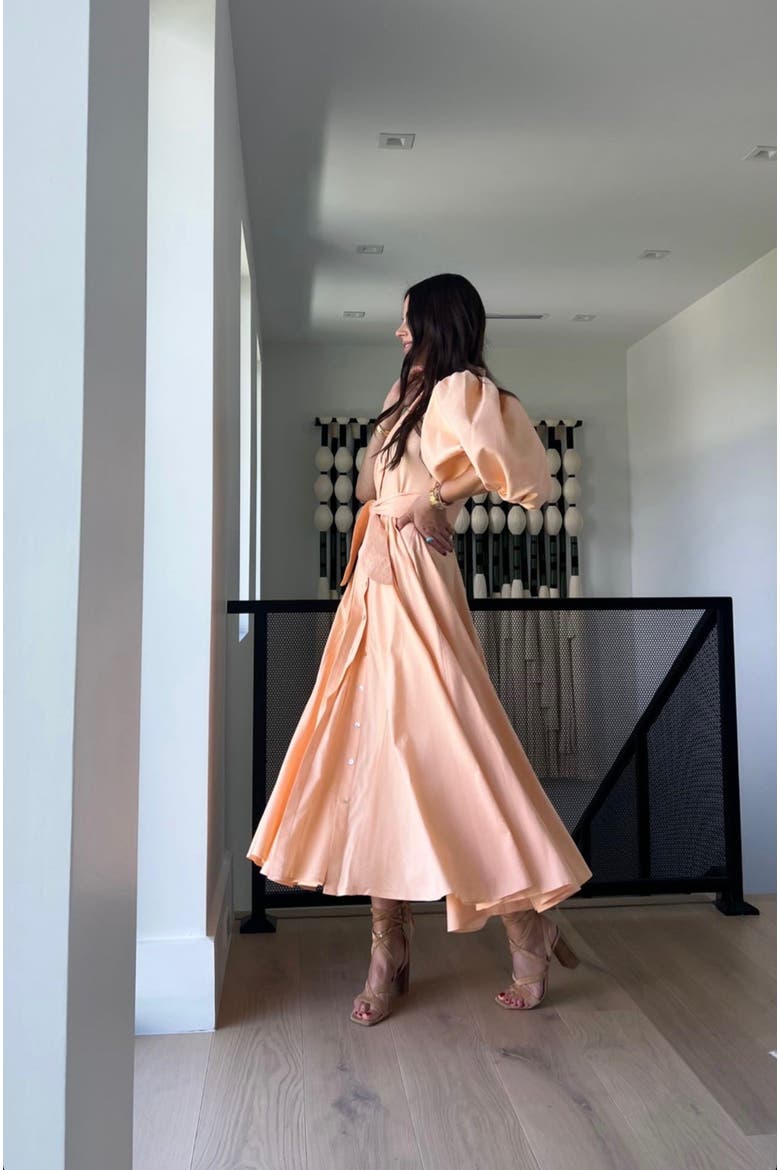Bromelia Dress, Alternate, color, HOT PEACH