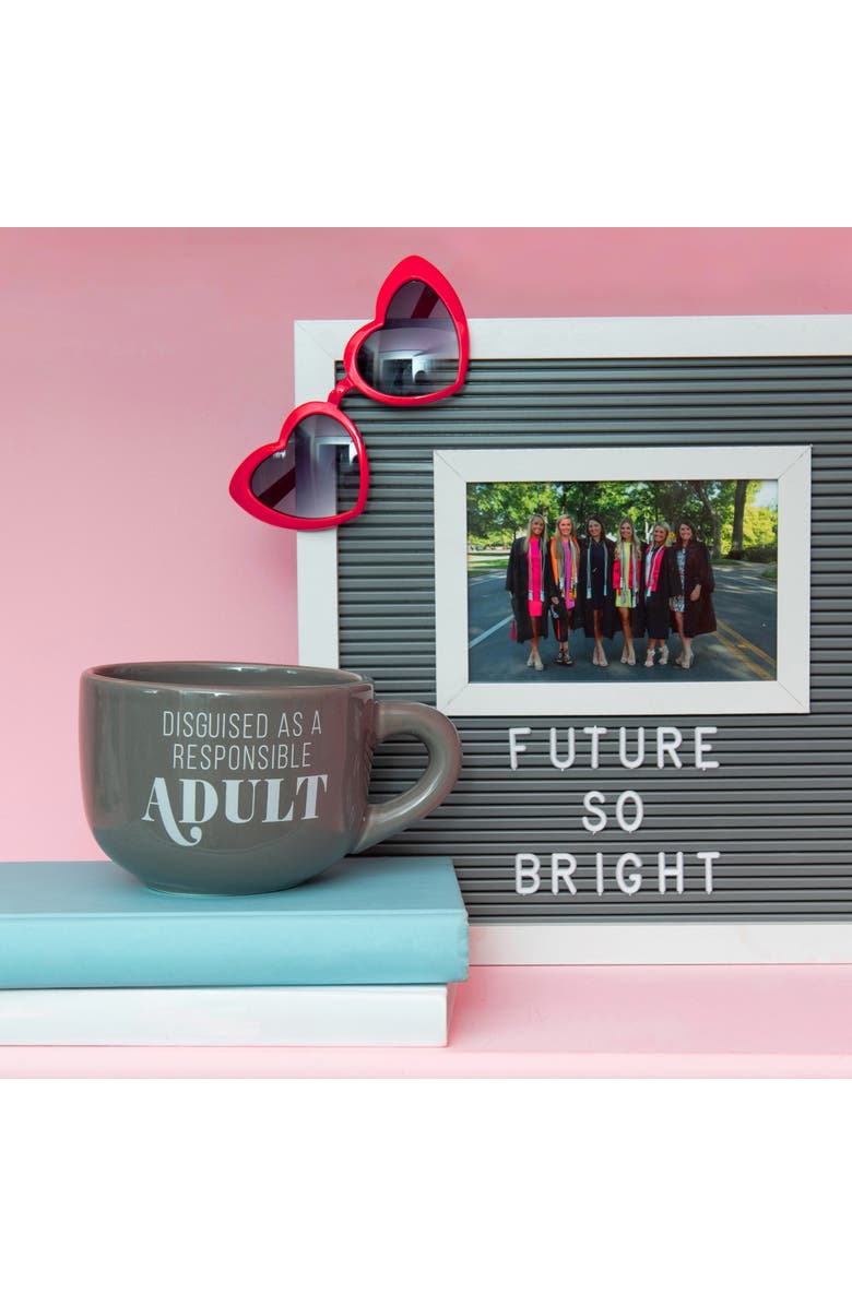 Totalee Gift Responsible Adult Cappuccino Mug Ceramic Grey 24 oz, Alternate, color, Grey