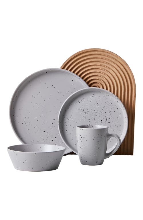 Stone Lain Jade Stoneware 16-piece Dinnerware Set In Gray