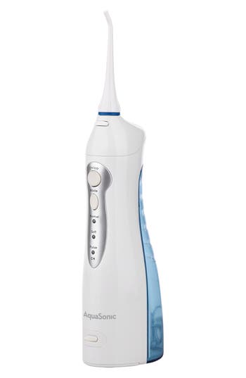 Aquasonic Vibe Series Ultra-whitening Toothbrush & Aqua Flosser Set In White