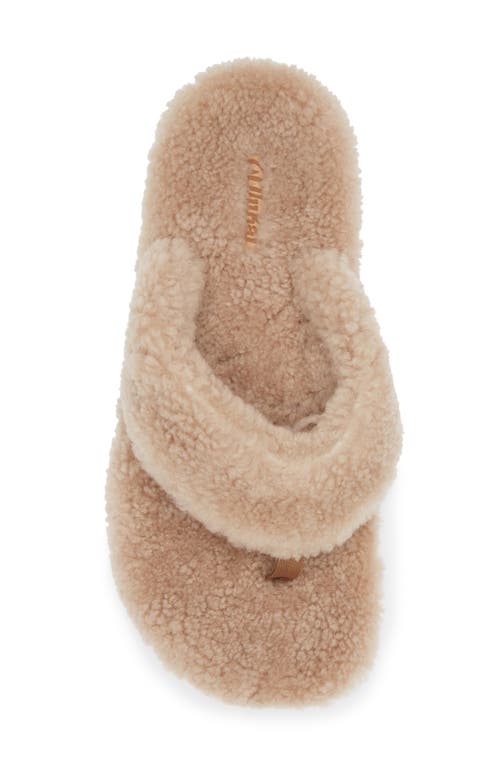 Olukai Kipea Heu Genuine Shearling Slide Sandal