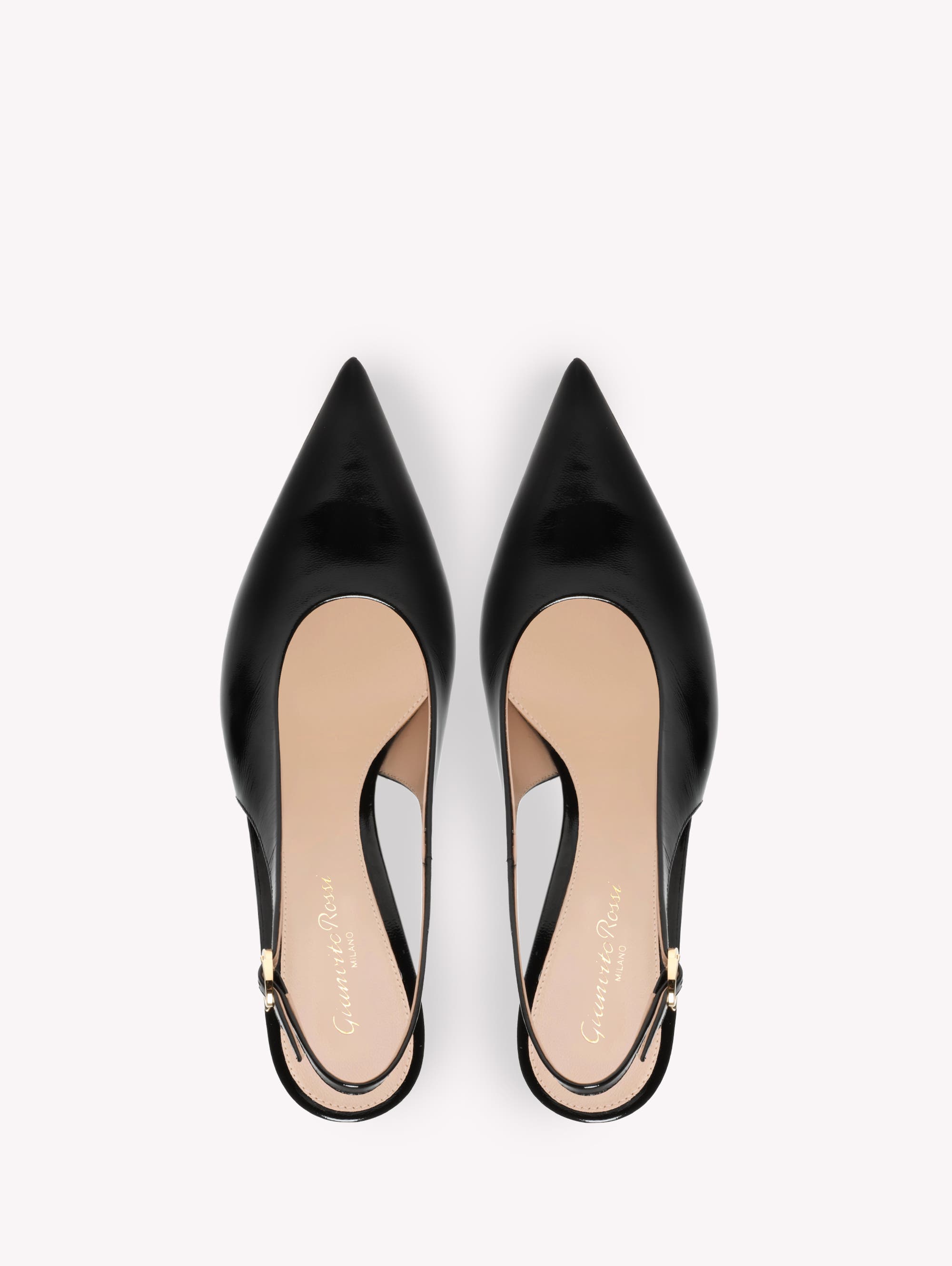 Gianvito Rossi Robbie Sling, Alternate, color, Black Nappa