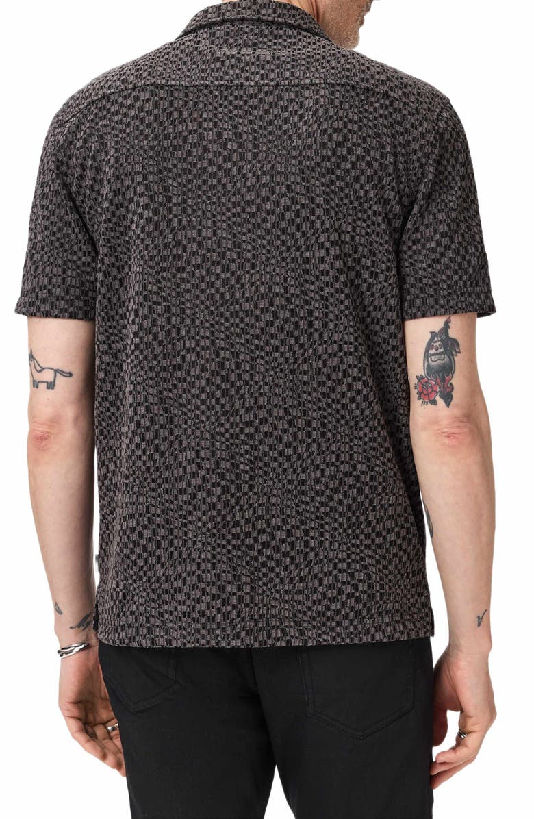 John Varvatos Cillian Camp Shirt, Alternate, color, Black