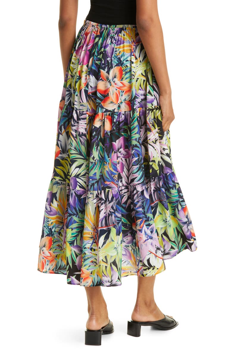 KOBI HALPERIN Noe Tiered Midi Skirt, Alternate, color,