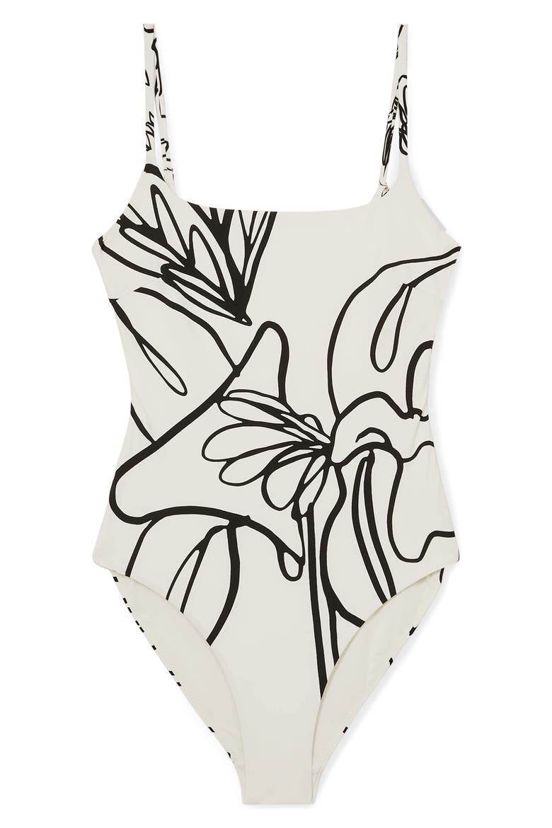 Imogen Cutout One-Piece Swimsuit, Alternate, color, IVORY