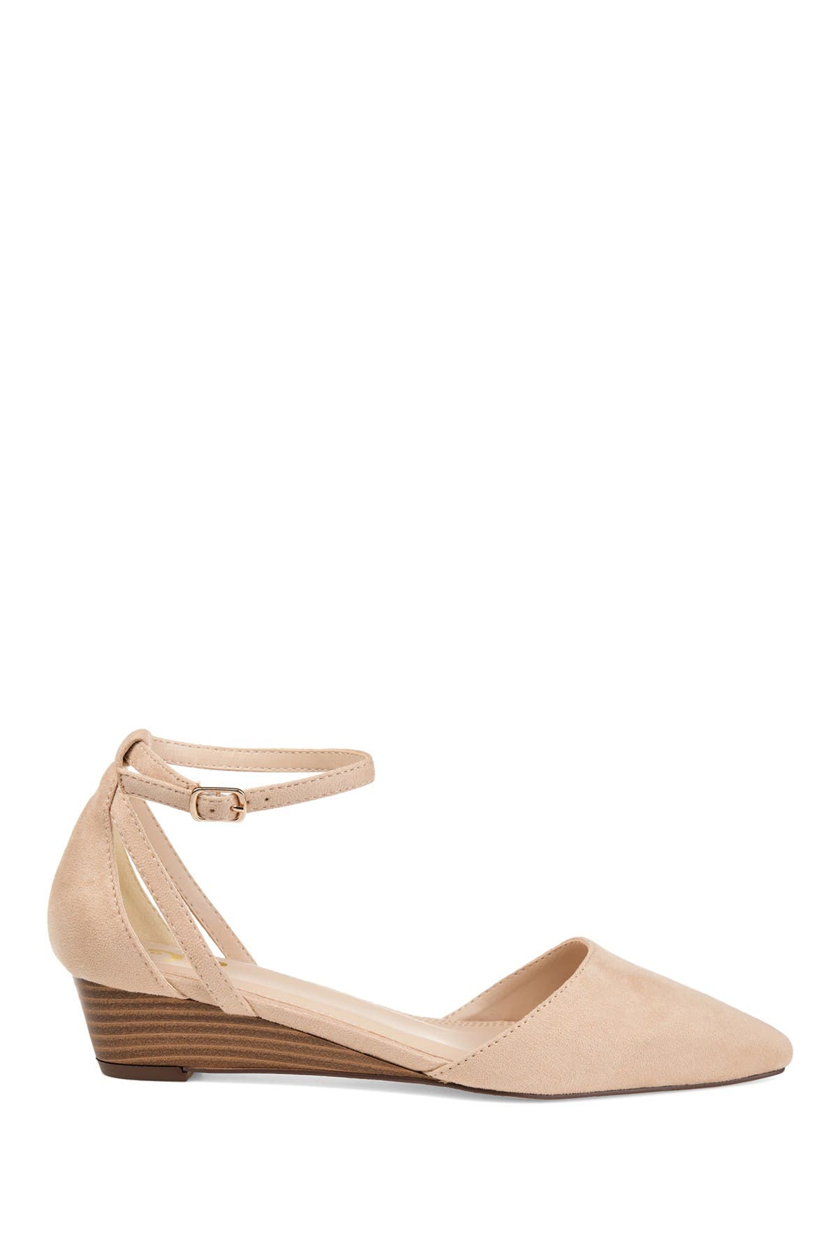 JOURNEE Arkie Sliver Wedge Pump, Alternate, color, NUDE