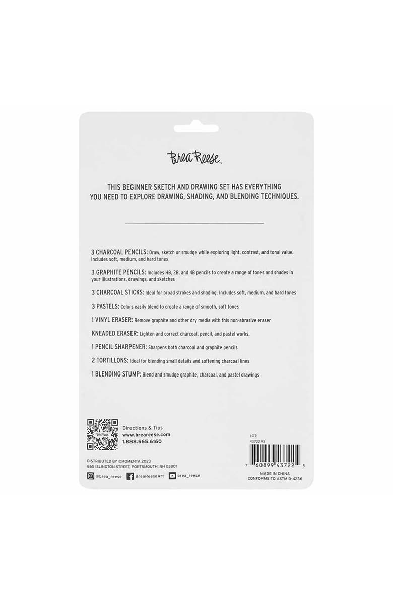 Brea Reese Beginners Sketch & Draw Set 18Pc, Alternate, color,