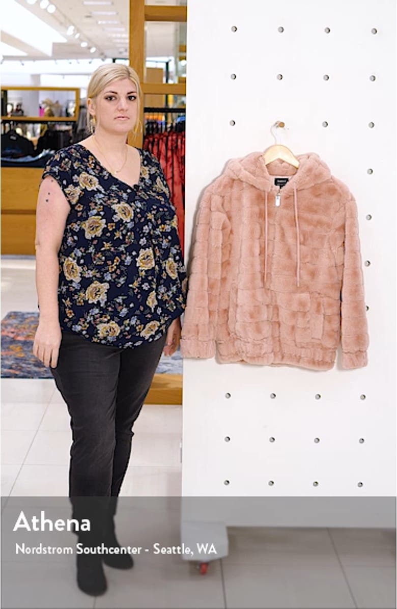 Hooded Faux Fur Jacket, sales video thumbnail